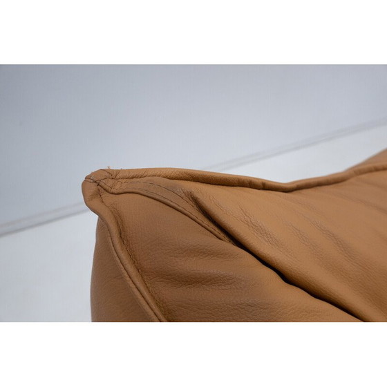Image 1 of Vintage Sofa "Le bambole" in cognacfarbenem Leder von Mario Bellini für B&B Italia, 1970er Jahre