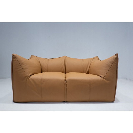 Image 1 of Vintage Sofa "Le bambole" in cognacfarbenem Leder von Mario Bellini für B&B Italia, 1970er Jahre