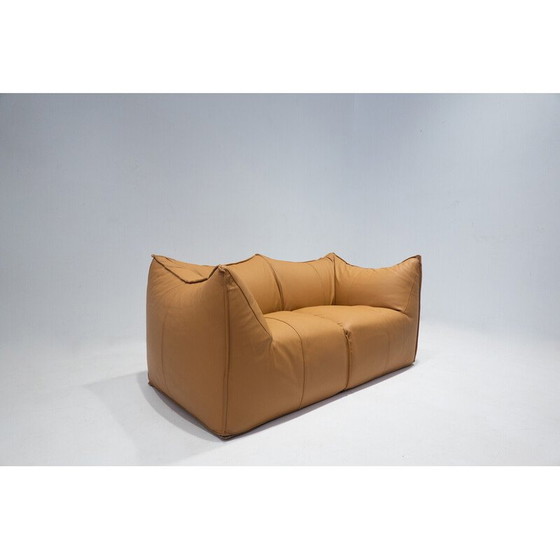 Image 1 of Vintage Sofa "Le bambole" in cognacfarbenem Leder von Mario Bellini für B&B Italia, 1970er Jahre