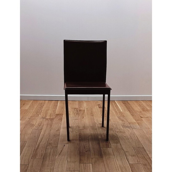 Image 1 of Vintage-Stuhl aus dickem gefärbtem Leder von Margot für Cattelan Italia