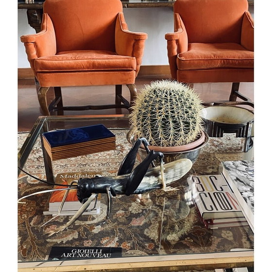 Image 1 of Grashüpfer aus Horn, handgefertigt, Mid Century, Frankreich 1960er Jahre