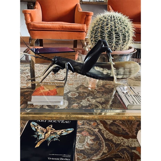 Image 1 of Grashüpfer aus Horn, handgefertigt, Mid Century, Frankreich 1960er Jahre