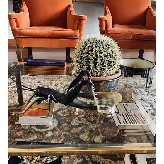 Image 1 of Grashüpfer aus Horn, handgefertigt, Mid Century, Frankreich 1960er Jahre