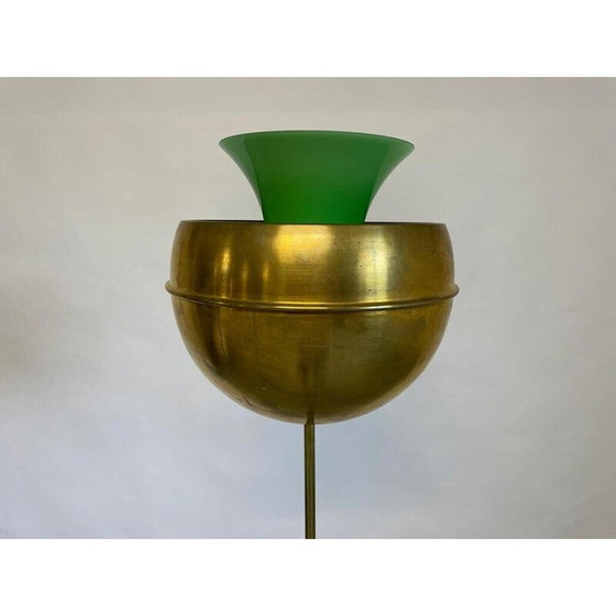 Image 1 of Vintage Stehlampe aus Messing und Glas, Tschechoslowakei 1960