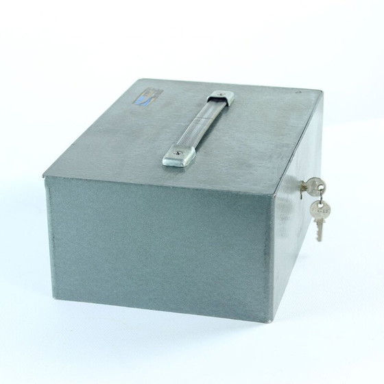 Image 1 of Alter Safe aus Stahl und Kunststoff, Tschechoslowakei 1980