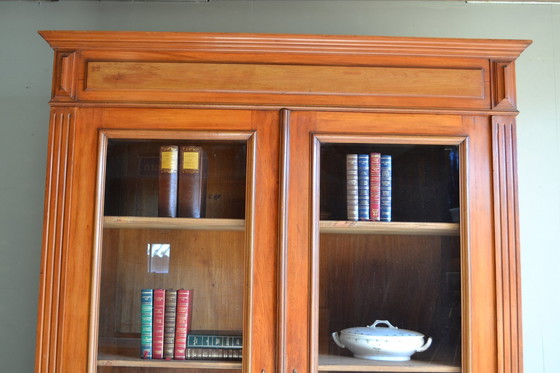 Image 1 of Antike Mahagoni Holz Bücherregal, Vitrine.