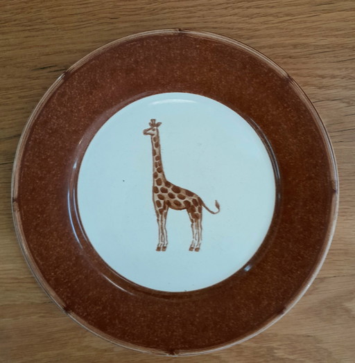 5X Teller Vintage Tiere Der Savanne