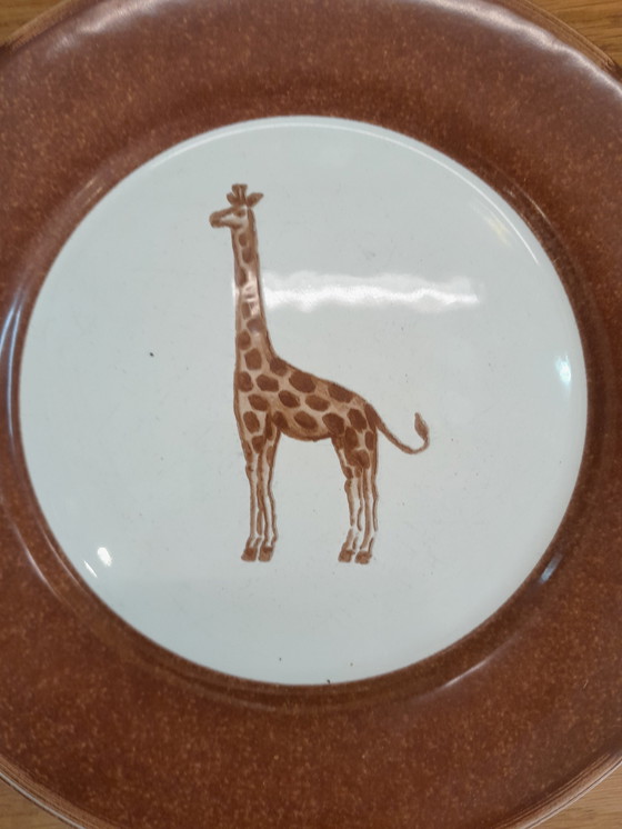 Image 1 of 5X Teller Vintage Tiere Der Savanne