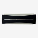  Modernistische Wandleuchte In Schwarz, Weiß Und Chrom - Frankreich 1960