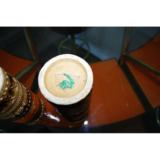 Image 1 of Paar kleine Vintage-Vasen von Aldo Londi, 1970er Jahre