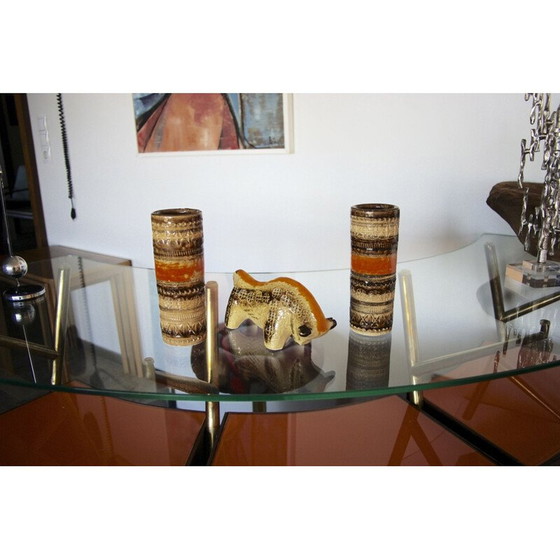 Image 1 of Paar kleine Vintage-Vasen von Aldo Londi, 1970er Jahre