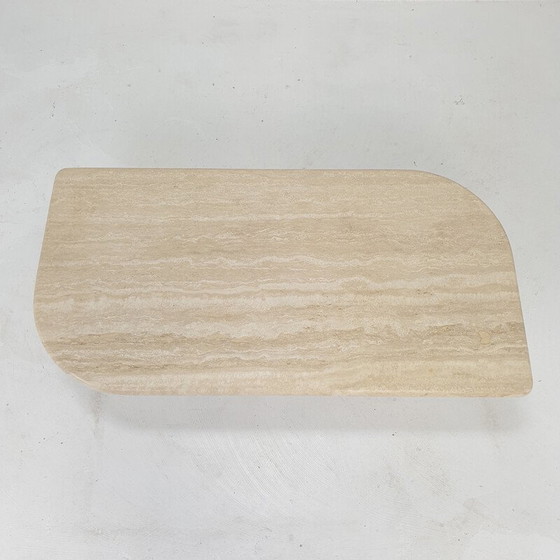 Image 1 of Italienischer Vintage-Couchtisch aus Travertin, 1980er Jahre