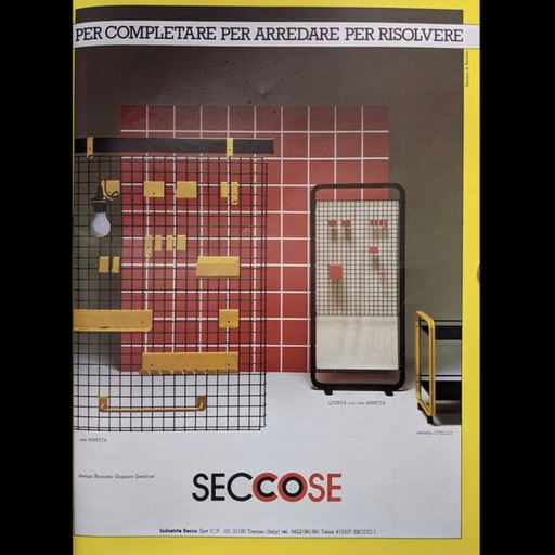 "Binetta" Vintage Grillrost von Boccato, Gigante und Zambusi für Seccose, Italien 1970