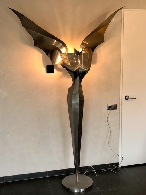 Vintage Xxl Stehleuchte Stehlampe Angel von Stubenrauch