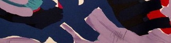 Image 1 of Kakel Appel Gr Farblithographie Another Blue Head Again Handsigniert.