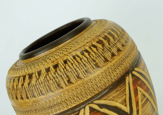 Image 1 of 50er Jahre Sawa Keramik mid century VASE Sgraffito-Dekor