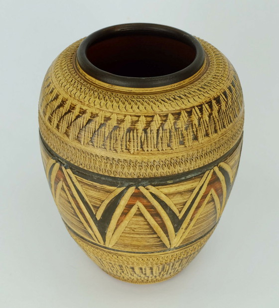 Image 1 of 50er Jahre Sawa Keramik mid century VASE Sgraffito-Dekor