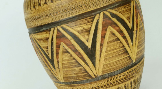 Image 1 of 50er Jahre Sawa Keramik mid century VASE Sgraffito-Dekor