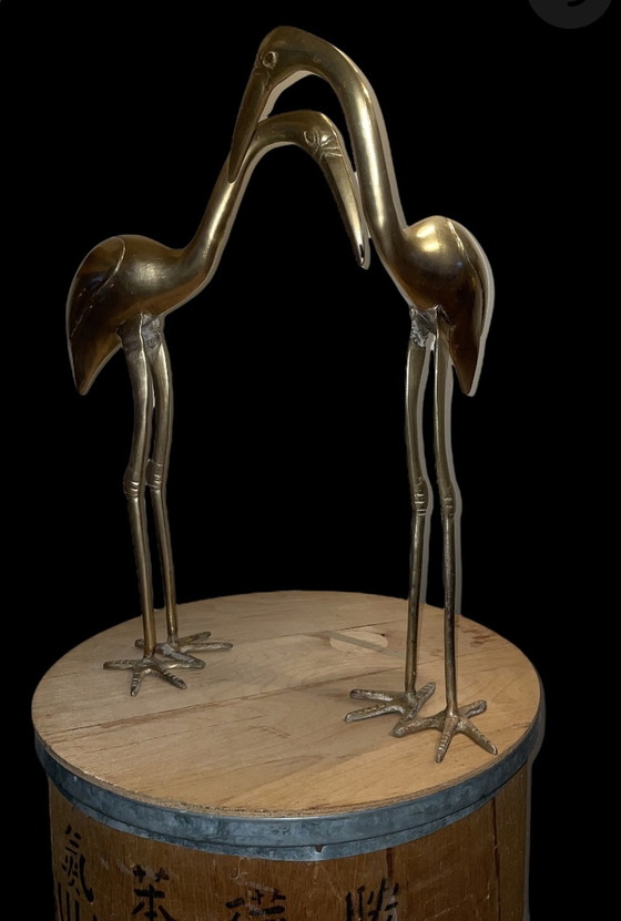 Image 1 of Set Hollywood Regency Messingvögel