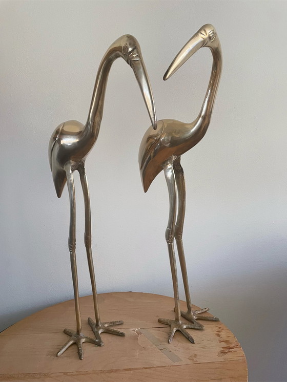 Image 1 of Set Hollywood Regency Messingvögel