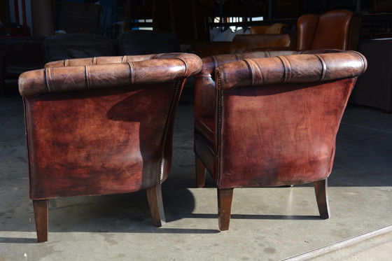 Image 1 of 2x Chesterfield Clubsessel