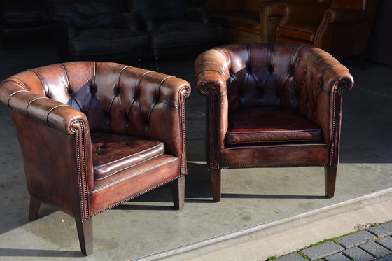 Image 1 of 2x Chesterfield Clubsessel