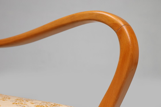 Image 1 of Art Deco Sessel aus Buchenholz, Frankreich, 1940er Jahre