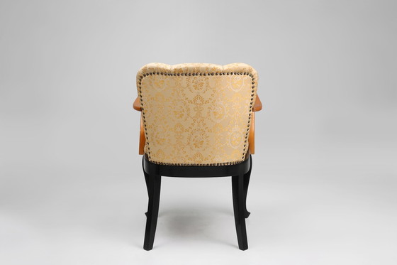 Image 1 of Art Deco Sessel aus Buchenholz, Frankreich, 1940er Jahre
