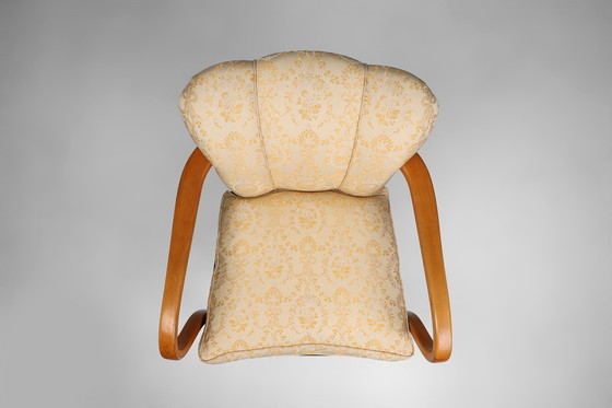 Image 1 of Art Deco Sessel aus Buchenholz, Frankreich, 1940er Jahre