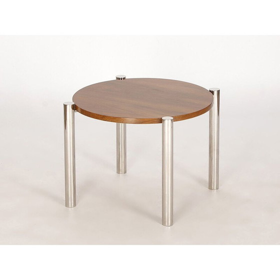 Image 1 of Vintage Couchtisch aus Chrom, Holz und Nussbaum, 1930