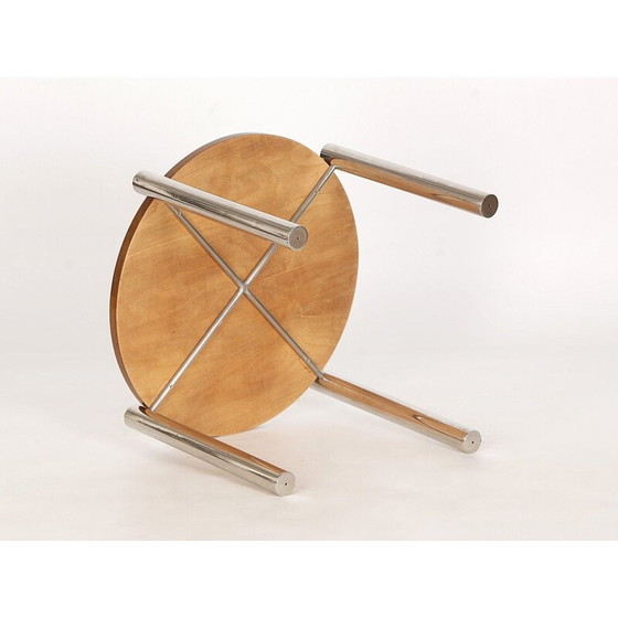 Image 1 of Vintage Couchtisch aus Chrom, Holz und Nussbaum, 1930