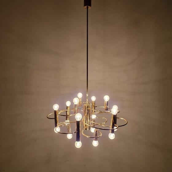 Image 1 of Vintage-Kronleuchter von Gaetano Sciolari, Italien 1970