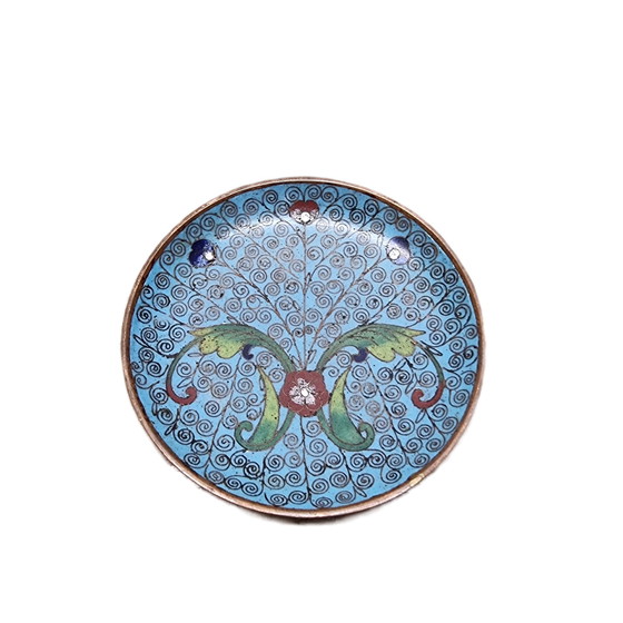 Image 1 of Vintage Cloisonneschale, 1970er Jahre