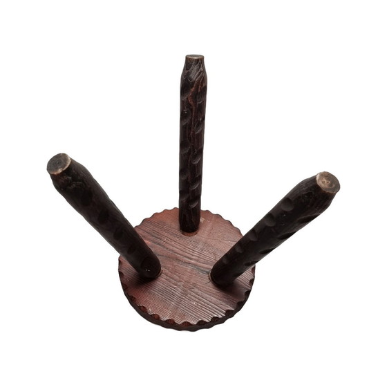 Image 1 of Vintage Französisch hölzerne Stativ Hocker