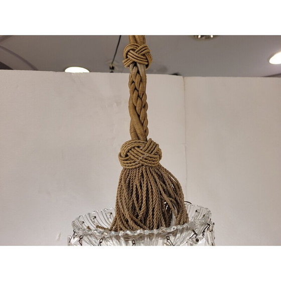 Image 1 of Vintage-Kronleuchter aus facettiertem und geschliffenem Kristall, Italien