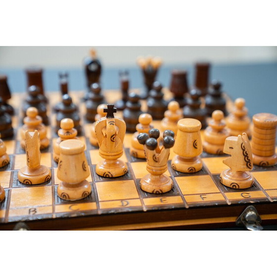 Image 1 of Schachbrett aus Holz, Italien 1960