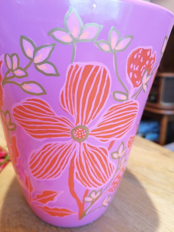 Image 1 of Handbemalte Vase Fantasy Flower