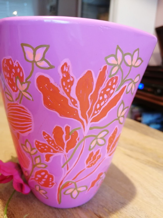 Image 1 of Handbemalte Vase Fantasy Flower