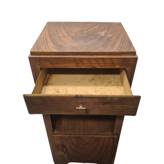 Image 1 of Französischer Faux-Bois-Metallschrank, Anfang 20.