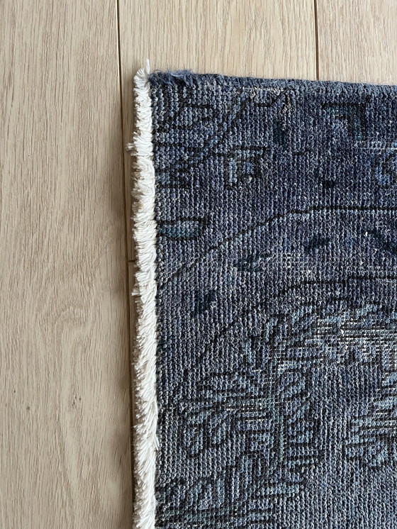 Image 1 of Persischer Teppich aus dunkelblauer Wolle mit Vintage-Look