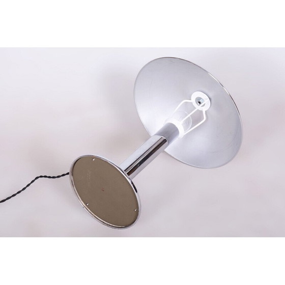 Image 1 of Vintage Art Deco Tischlampe aus Chromstahl, Tschechoslowakei 1930