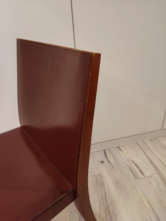 Image 1 of 2x Italia Corum Design Lederstühle