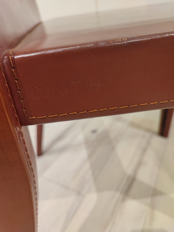Image 1 of 2x Italia Corum Design Lederstühle
