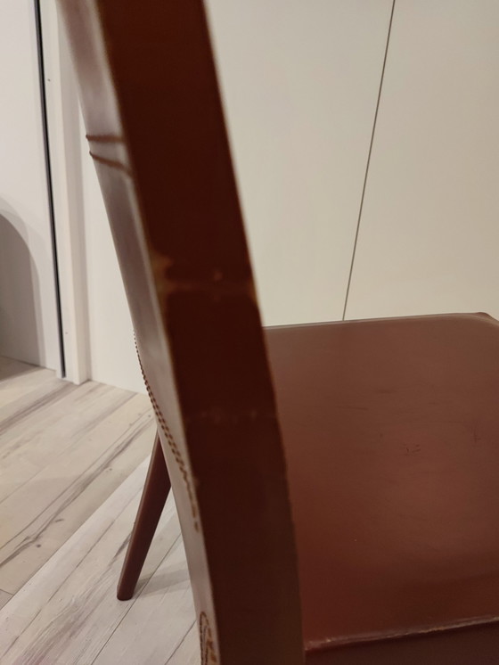 Image 1 of 2x Italia Corum Design Lederstühle