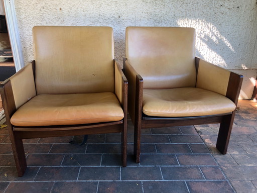 2x Cassina Palisander Sessel Mod. 917 von Afra & Tobia Scarpa