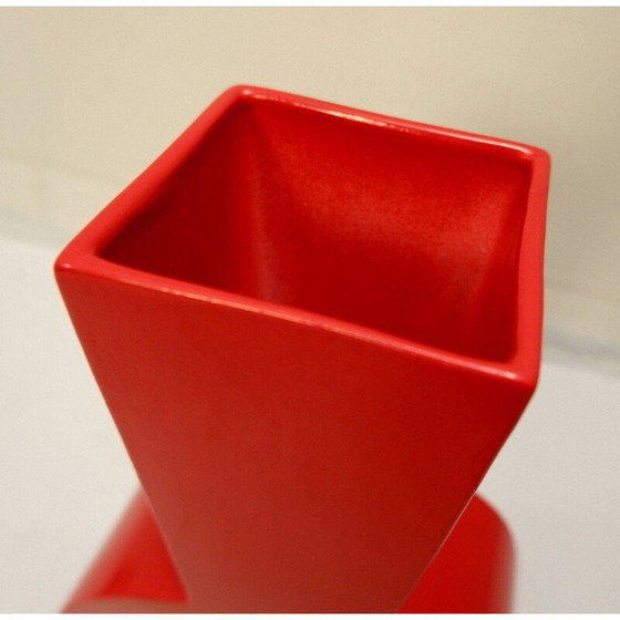Image 1 of Memphis-Vase aus roter Keramik von Florio keramia, Italien