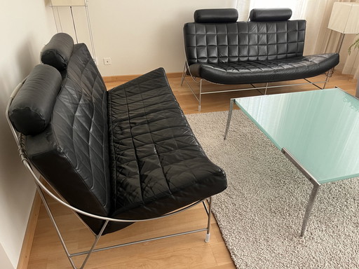 2x Leolux Volare 2-Sitzer Sofas