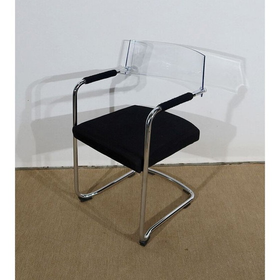 Image 1 of Vintage-Bürostuhl aus verchromtem Metall