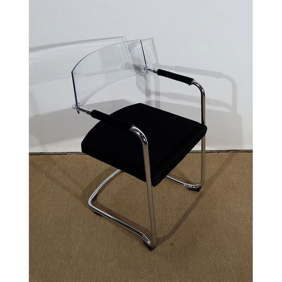 Image 1 of Vintage-Bürostuhl aus verchromtem Metall