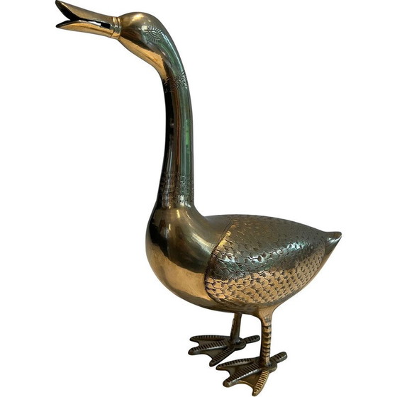 Image 1 of Dekorative Entenskulptur aus Messing, 1970
